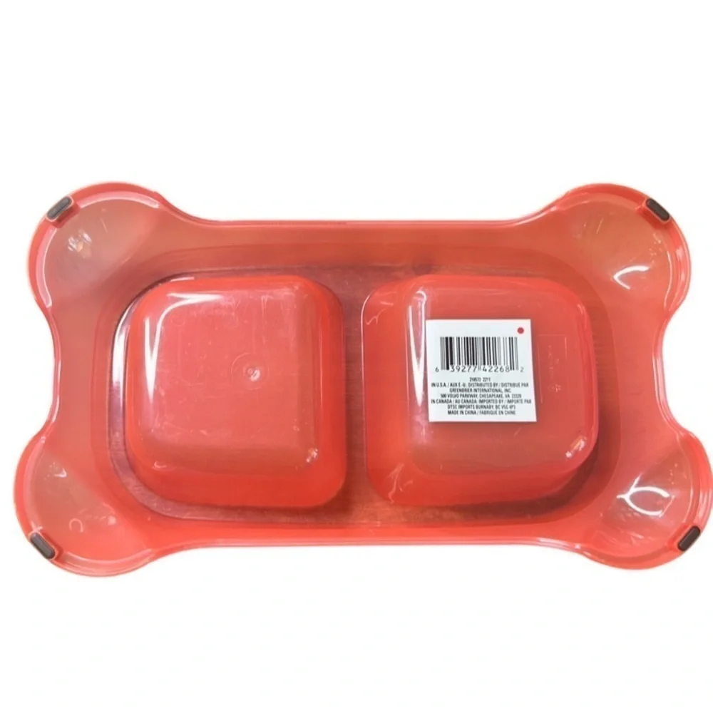 Pink Plastic Pet Food & Water Dish (NWT) 🐶🐱💧🥓